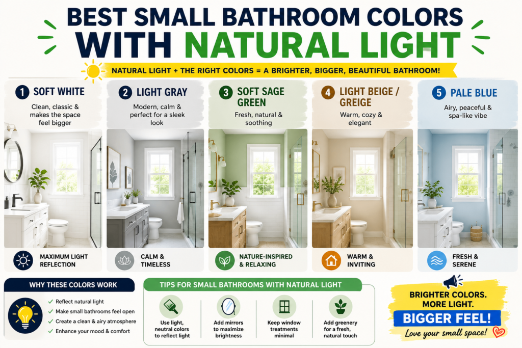 Best Small Bathroom Colors With Natural Light