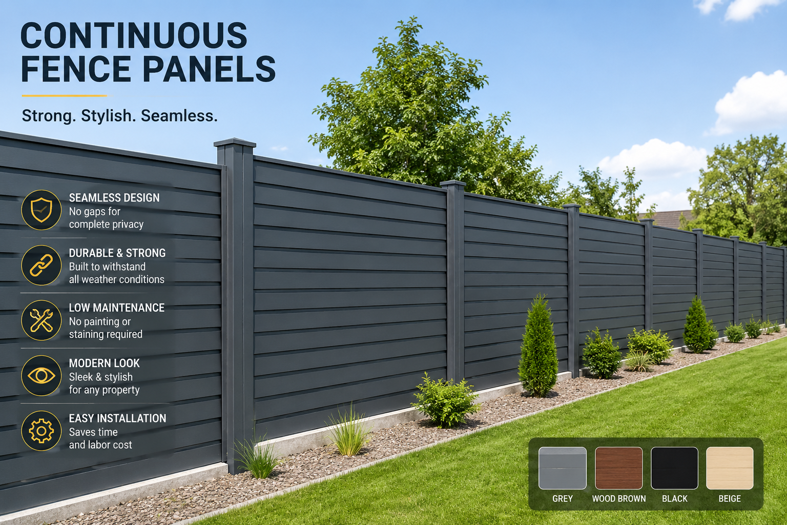 Continuous Fence Panels